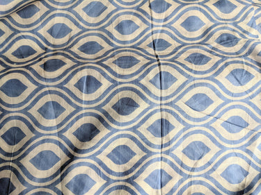 Blue and White Printed Cotton Muslin Fabric, Sewing Fabric, Fabric By Metre / Half Metre